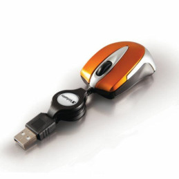 Mysz optyczna Verbatim Go Mini USB-A 1000 dpi pomarańczowa