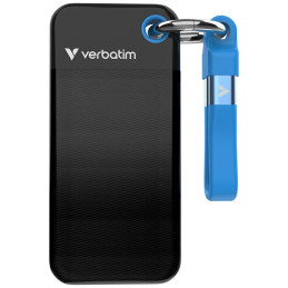 Dysk Zewnętrzny Verbatim Pocket SSD 2TB  - brelok do kluczy z kablem USB-C 3.2 gen.2 czarno-niebieski