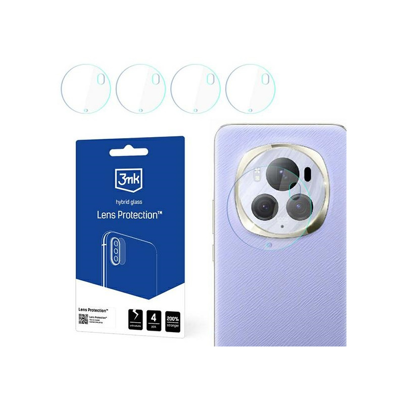 Szkło na obiektyw aparatu 3mk Lens Protection do Honor Magic6 Pro, 4szt