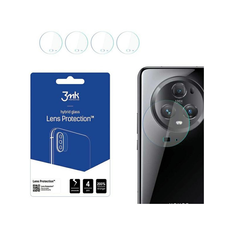 Szkło na obiektyw aparatu 3mk Lens Protection do Honor Magic5 Pro, 4szt
