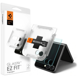 Szkło hartowane Spigen Glas.Tr EZ FIT HD do Galaxy Z Flip7, 2 sztuki
