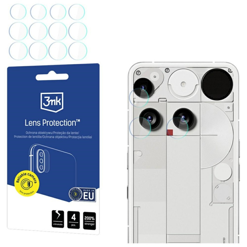 Szkło na obiektyw aparatu 3mk Lens Protection do Nothing Phone (3), 4szt