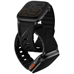 Pasek UNIQ Fluo do Apple Watch 49/46/45/44/42/41/40mm Magnetic czarny