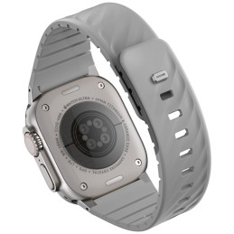 Pasek UNIQ Fluo do Apple Watch 49/46/45/44/42/41/40mm Magnetic szary