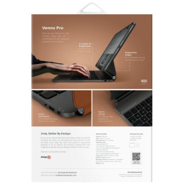 Etui UNIQ Venno Pro Magnetic Smart z klawiaturą do iPad Pro 11" M4 caramel