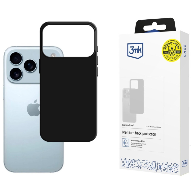Etui 3MK Silicone Case do  iPhone 17 Pro Max, czarne