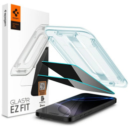 Szkło prywatyzujące Spigen Glas.TR EZ FIT Privacy do iPhone 17 Pro / 17 / 16 Pro, 2 sztuki