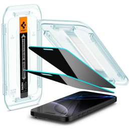 Szkło prywatyzujące Spigen Glas.TR EZ FIT Privacy do iPhone 17 Pro / 17 / 16 Pro, 2 sztuki