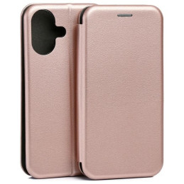 Etui Beline Book Magnetic do iPhone 17, różowo-złote