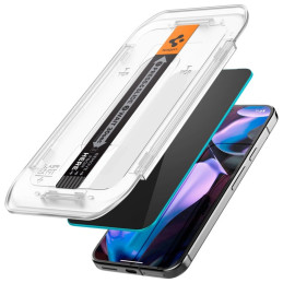 Szkło do etui + Aplikator Spigen Glas.tr EZ Fit Privacy do Google Pixel 9 Pro XL, 2 sztuki