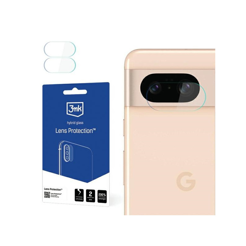 Szkło na obiektyw aparatu 3mk Lens Protection do Google Pixel 8 5G, 4szt