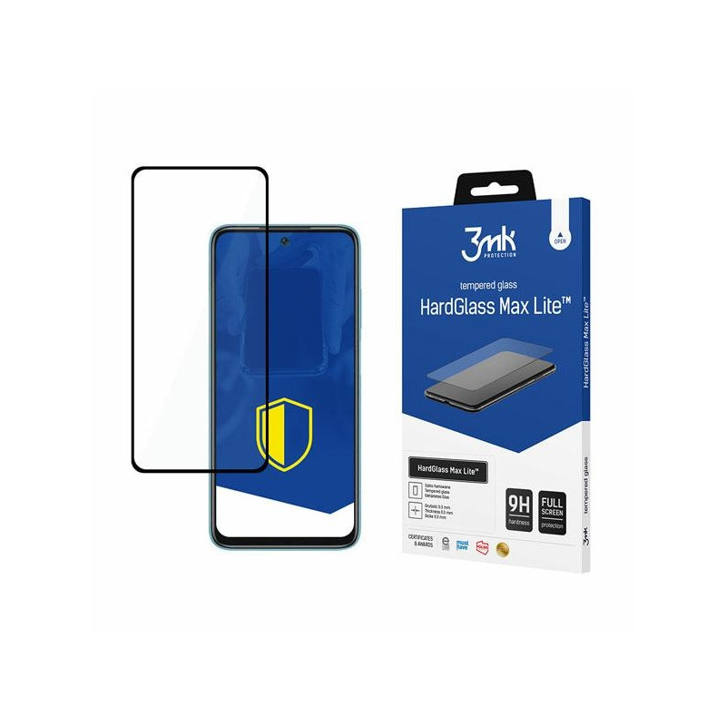 Szkło hartowane 3MK HardGlass Max Lite do Xiaomi Redmi 10 2022, czarna ramka