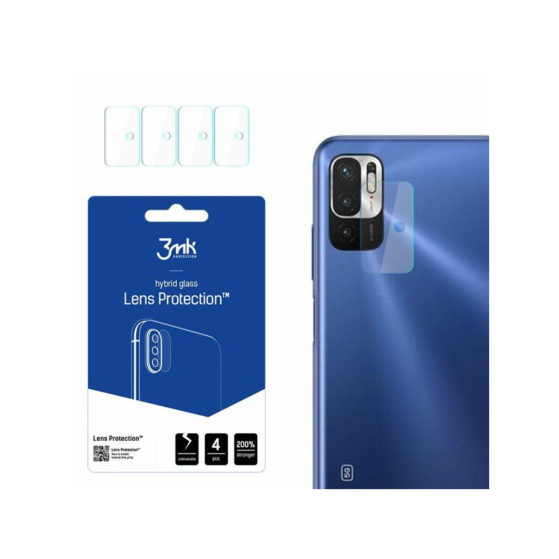 Szkło na obiektyw aparatu 3mk Lens Protection do Xiaomi Redmi 10, 4szt