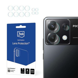 Szkło na obiektyw aparatu 3mk Lens Protection do Poco X6 5G, 4szt