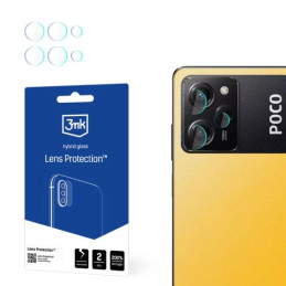 Szkło na obiektyw aparatu 3mk Lens Protection do Poco X5 Pro 5G, 4szt
