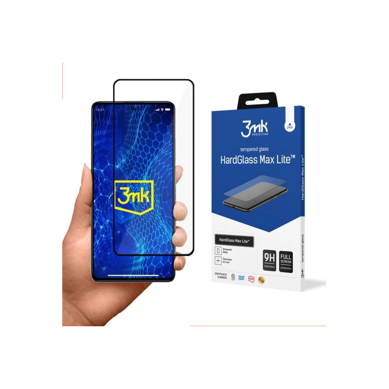 Szkło hartowane 3MK HardGlass Max Lite do Xiaomi Redmi Note 12 / POCO X5, czarna ramka