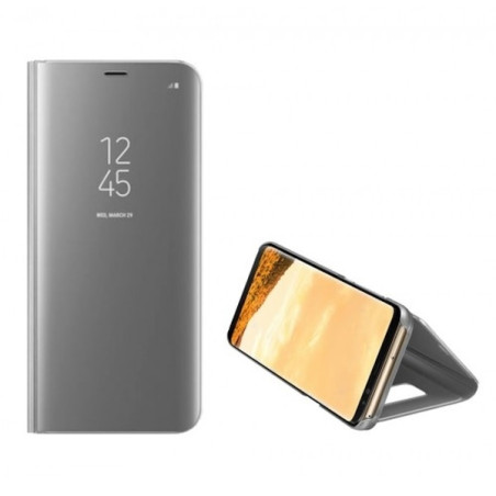 Etui Clear View do Xiaomi Redmi Note 10 5G srebrne