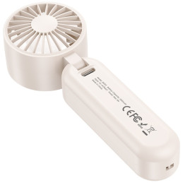 Wiatrak ręczny USAMS Mini ZB352 1200mAh  składany beżowy