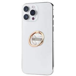 Uchwyt / pierścień do telefonu Guess MagSafe Ring stand Marble, biały/white