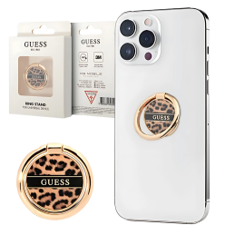 Uchwyt / pierścień do telefonu Guess MagSafe Ring stand Leopard,  brązowy/ brown