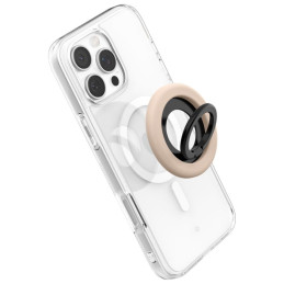 Uchwyt ring stand do telefonu na palec, Spigen Nano Pop Nano, do MagSafe beżowy