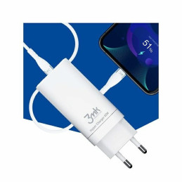 Ładowarka sieciowa 3MK HyperCharger 65W 2xUSB-C + 1xUSB-A, biała