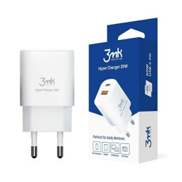 Ładowarka sieciowa 3mk Hyper Charger USB-A, USB-C QC 3.0, PD 20W, biała