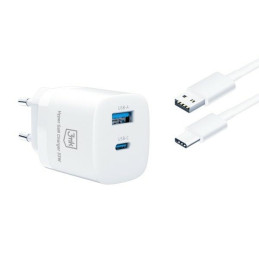 Ładowarka sieciowa 3mk Hyper GaN Charger 33W, USB-A, USB-C, QC, PD, biała