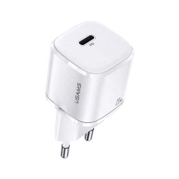 Ładowarka Sieciowa USAMS 1xUSB-C T36 mini 20W (only head) PD3.0 Fast Charging biały