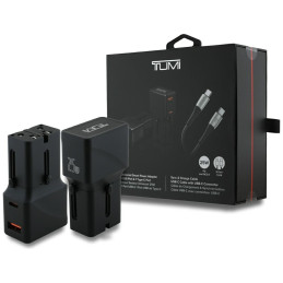 Ładowarka sieciowa TUMI Travel Adapter   25W USB-C / USB-A + Kabel USB-C/USB-C czarny