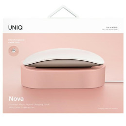Stacja dokująca UNIQ Nova do Apple Magic Mouse / Apple AirPods / Apple AirPods Pro, różowy