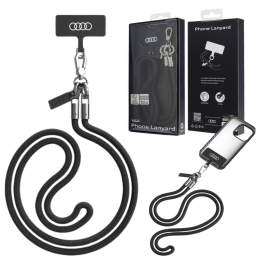Uniwersalna smycz Audi crossbody do telefonu 120cm 6mm, czarne