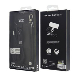 Uniwersalna smycz Audi crossbody do telefonu 120cm 6mm, czarne