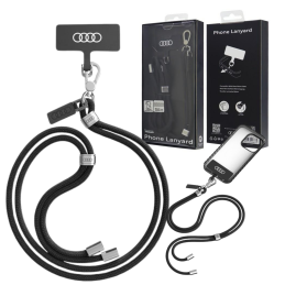 Uniwersalna smycz Audi crossbody do telefonu 120cm 6mm, czarne