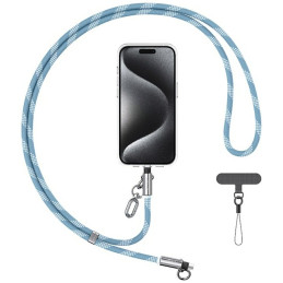 Smycz do telefonu z kablem do ładowania Usams SJ746 30W USB-C do Lightning 1.2m, niebieski