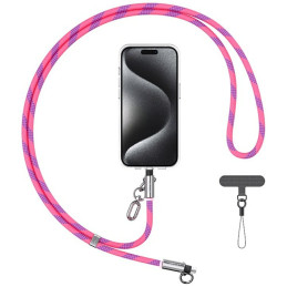Smycz do telefonu z kablem do ładowania Usams SJ746 30W USB-C do Lightning 1.2m, różowy