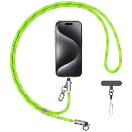 Smycz do telefonu z kablem do ładowania Usams SJ746 30W USB-C do Lightning 1.2m, zielony