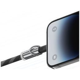 Smycz do telefonu z kablem do ładowania Usams SJ746 30W USB-C do Lightning 1.2m, zielony
