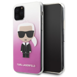 Etui Karl Lagerfeld Gradient Ikonik Karl do iPhone 11 Pro różowe