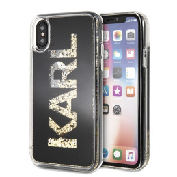 Eui Karl Lagerfeld Karl logo Glitter do iPhone X/Xs czarne