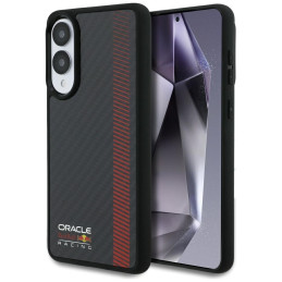 Etui Red Bull Real Carbon Fiber Powerbar MagSafe do Galaxy S25 Edge, czarne