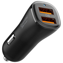 Ładowarka samochodowa Spigen ArcStation Essential EV302 QC 3.0 18W USB-A +12W USB-A, czarna