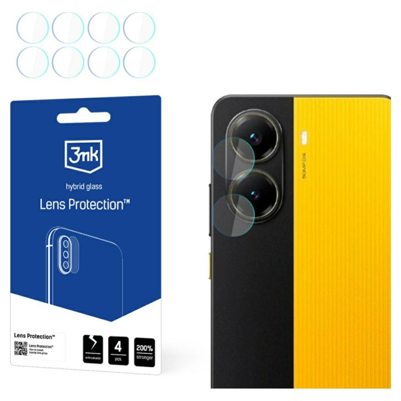 Szkło na obiektyw aparatu 3mk Lens Protection do POCO X7 Pro, 4szt