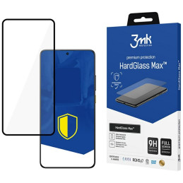 Szkło Hartowane 3MK HardGlass Max do POCO X7 Pro, czarna ramka