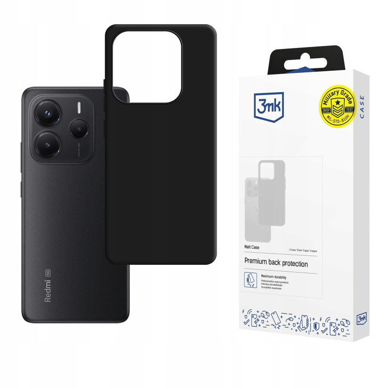 Etui 3MK Matt Case do Redmi Note 14 5G, czarne