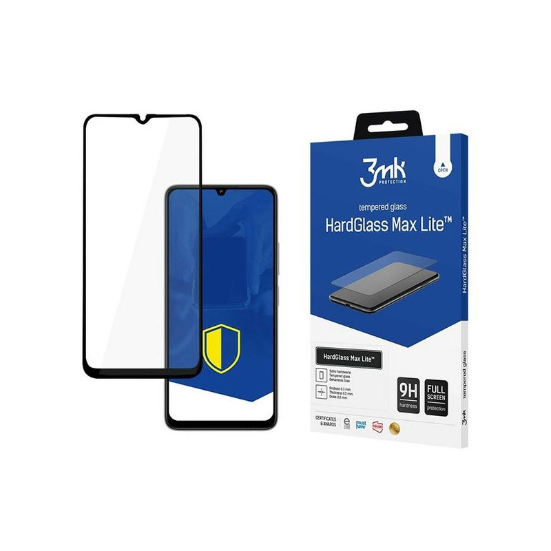 Szkło hartowane 3MK HardGlass Max Lite do Redmi 13C 5G, czarna ramka