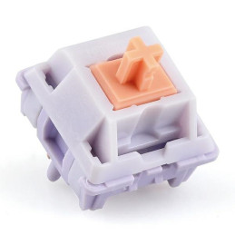 Klawiatura mechaniczna Epomaker RT65 Wisteria Linear Switch szaro-biały/grey-white