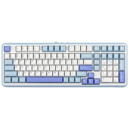 Klawiatura mechaniczna Epomaker TH99     Creamy Jade Switch biało-niebieski