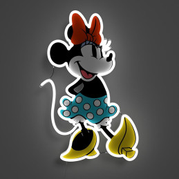 Minimalistyczny neon LED w kształcie Myszki Minnie