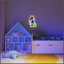 Minimalistyczny neon LED w kształcie Myszki Minnie
